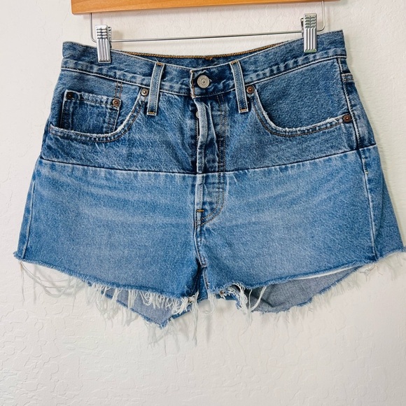 Levi's Pants - Levi’s 501 150 Upcycled Light/Dark Wash Cut Off Shorts 28